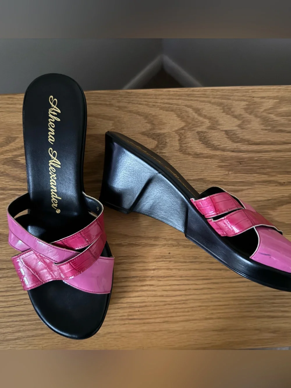 Athena Alexander Hot Pink Strappy Block Heel Sandals